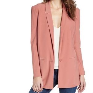 LEITH Longline blazer. Canyon pink. Size Medium